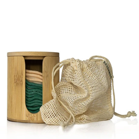 Discos Desmaquillantes Reutilizables -con caja de Bambú- pack 16 - Náyades